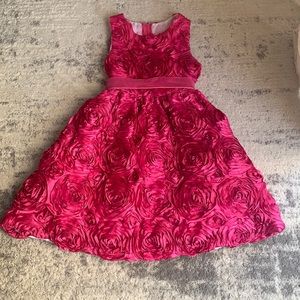 Girls pink flowered dress